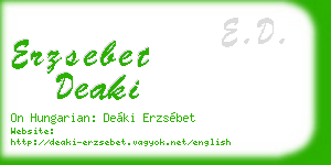 erzsebet deaki business card